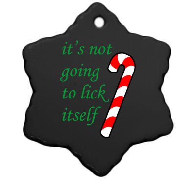 It's Not Going To Lick Itself Funny Naughty Christmas Ceramic Star Ornament