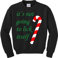 It's Not Going To Lick Itself Funny Naughty Christmas Kids Sweatshirt