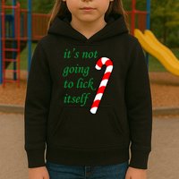 It's Not Going To Lick Itself Funny Naughty Christmas Kids Hoodie