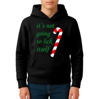 It's Not Going To Lick Itself Funny Naughty Christmas Kids Hoodie