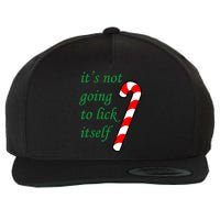 It's Not Going To Lick Itself Funny Naughty Christmas Wool Snapback Cap