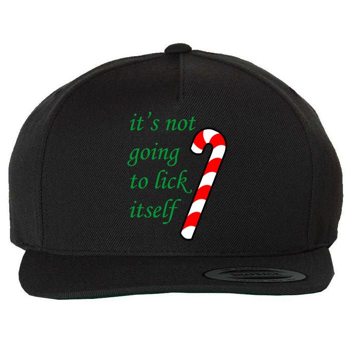 It's Not Going To Lick Itself Funny Naughty Christmas Wool Snapback Cap