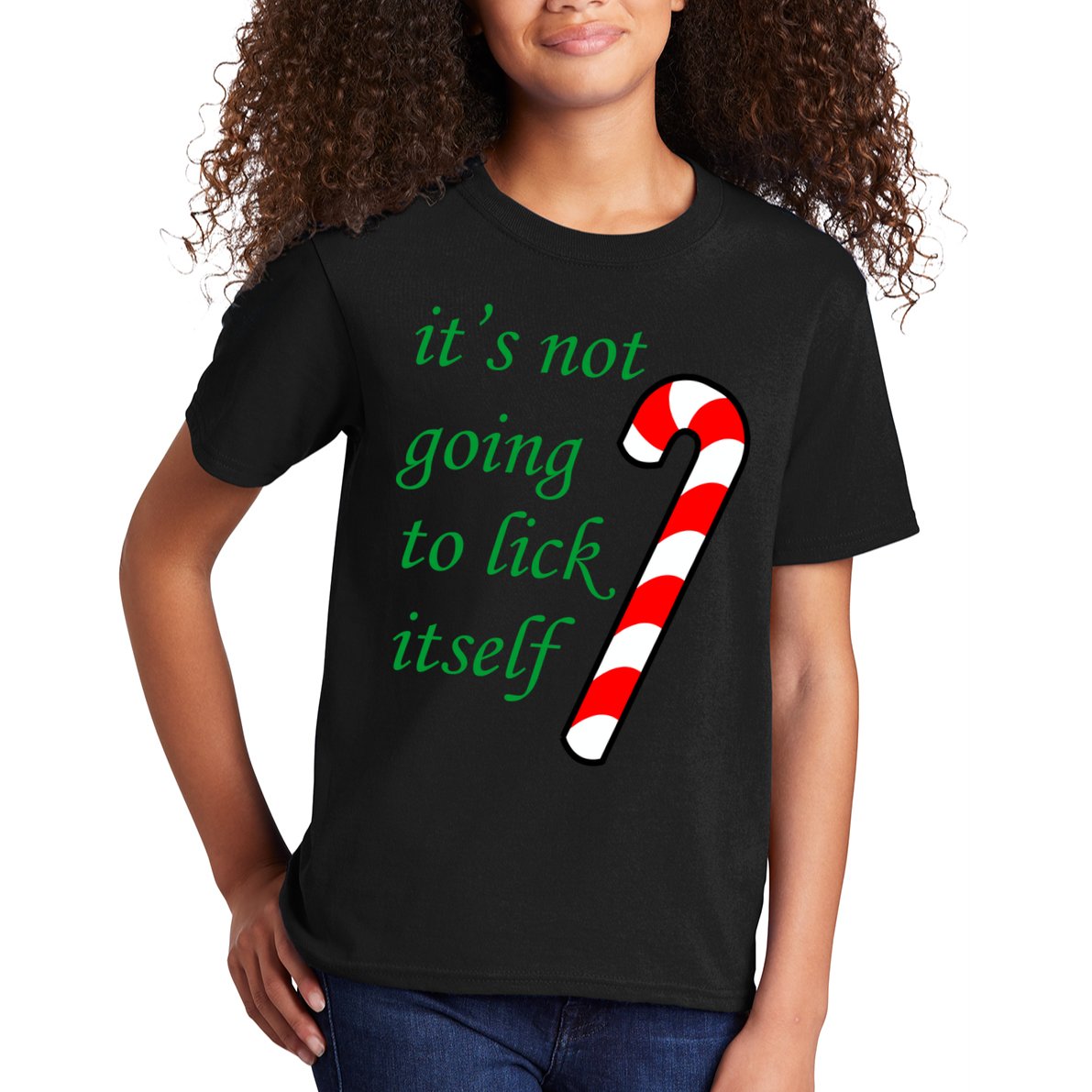 It's Not Going To Lick Itself Funny Naughty Christmas Kids T-Shirt