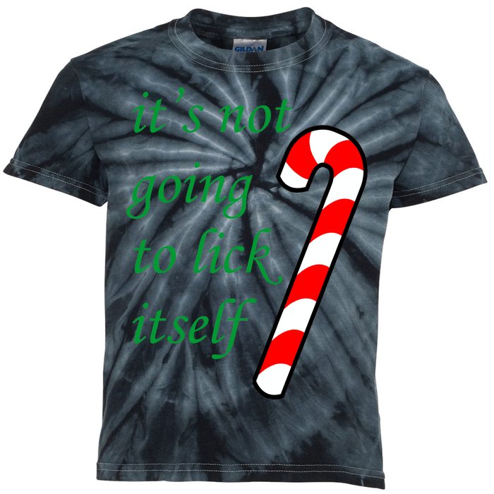 It's Not Going To Lick Itself Funny Naughty Christmas Kids Tie-Dye T-Shirt