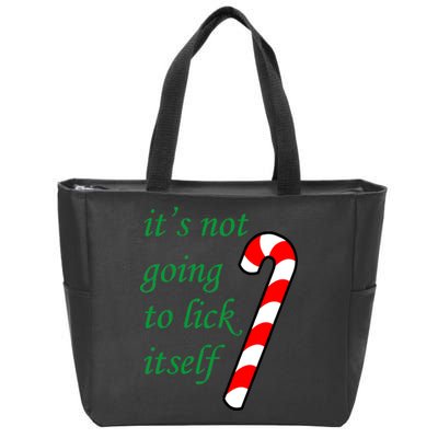 It's Not Going To Lick Itself Funny Naughty Christmas Zip Tote Bag