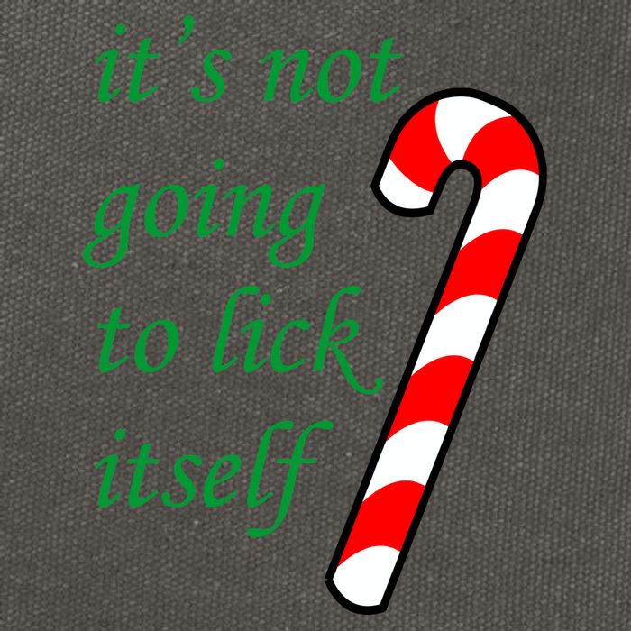 It's Not Going To Lick Itself Funny Naughty Christmas Cotton Canvas Backpack