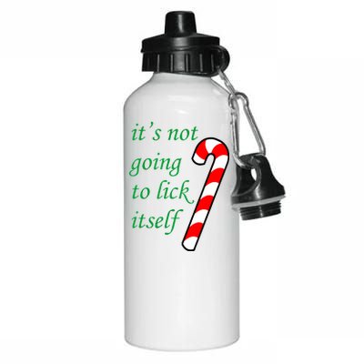 It's Not Going To Lick Itself Funny Naughty Christmas Aluminum Water Bottle