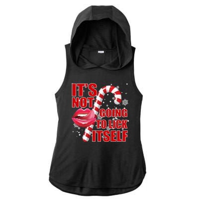 It's Not Going To Lick Itself Funny X-Mas Ladies PosiCharge Tri-Blend Wicking Draft Hoodie Tank