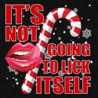 It's Not Going To Lick Itself Funny X-Mas Ladies PosiCharge Tri-Blend Wicking Tank