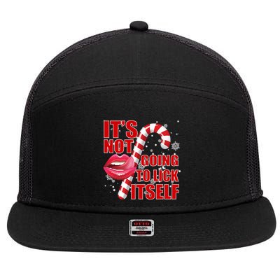 It's Not Going To Lick Itself Funny X-Mas 7 Panel Mesh Trucker Snapback Hat