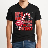 It's Not Going To Lick Itself Funny X-Mas V-Neck T-Shirt
