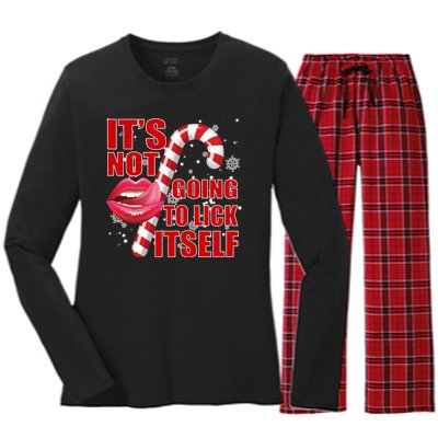 It's Not Going To Lick Itself Funny X-Mas Women's Long Sleeve Flannel Pajama Set 