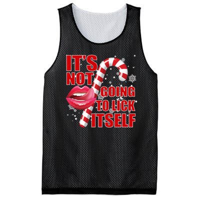 It's Not Going To Lick Itself Funny X-Mas Mesh Reversible Basketball Jersey Tank