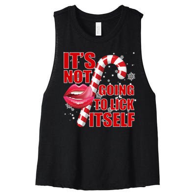 It's Not Going To Lick Itself Funny X-Mas Women's Racerback Cropped Tank