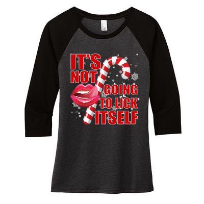 It's Not Going To Lick Itself Funny X-Mas Women's Tri-Blend 3/4-Sleeve Raglan Shirt