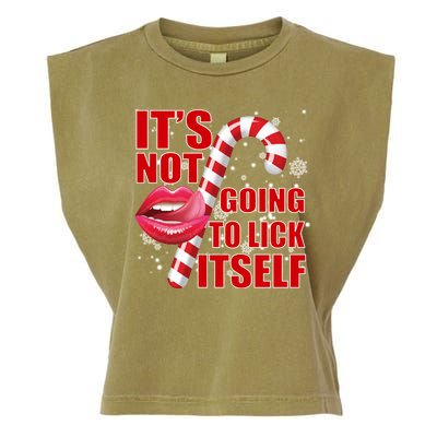 It's Not Going To Lick Itself Funny X-Mas Garment-Dyed Women's Muscle Tee