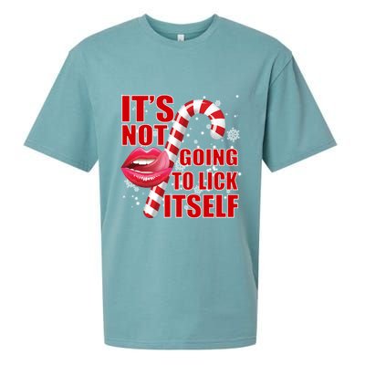 It's Not Going To Lick Itself Funny X-Mas Sueded Cloud Jersey T-Shirt