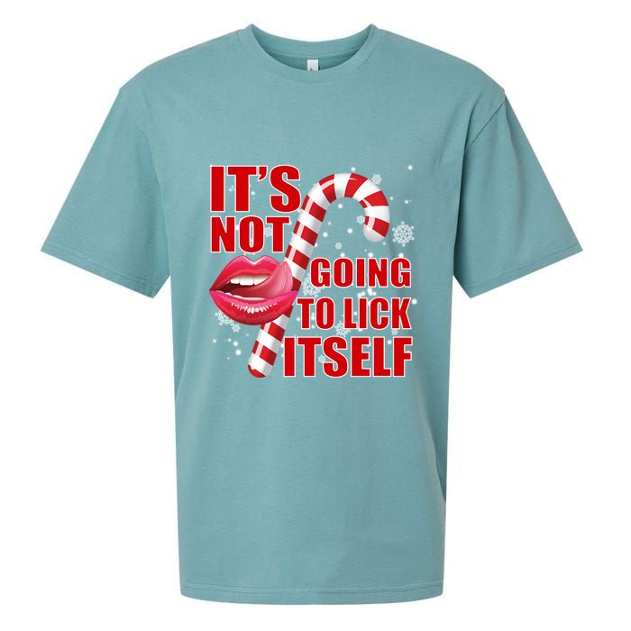 It's Not Going To Lick Itself Funny X-Mas Sueded Cloud Jersey T-Shirt