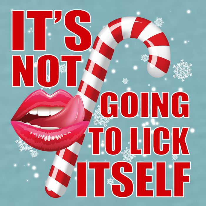 It's Not Going To Lick Itself Funny X-Mas Sueded Cloud Jersey T-Shirt