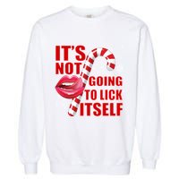 It's Not Going To Lick Itself Funny X-Mas Garment-Dyed Sweatshirt