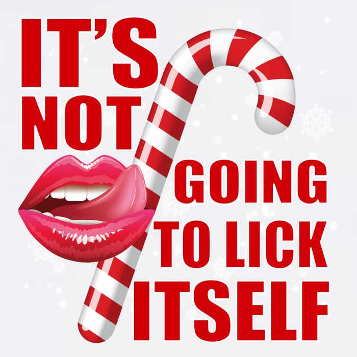 It's Not Going To Lick Itself Funny X-Mas Garment-Dyed Sweatshirt