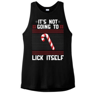 It's Not Going To Lick Itself Ugly Christmas Sweater Ladies PosiCharge Tri-Blend Wicking Tank