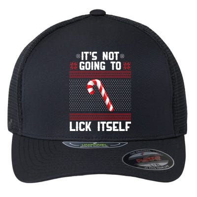 It's Not Going To Lick Itself Ugly Christmas Sweater Flexfit Unipanel Trucker Cap