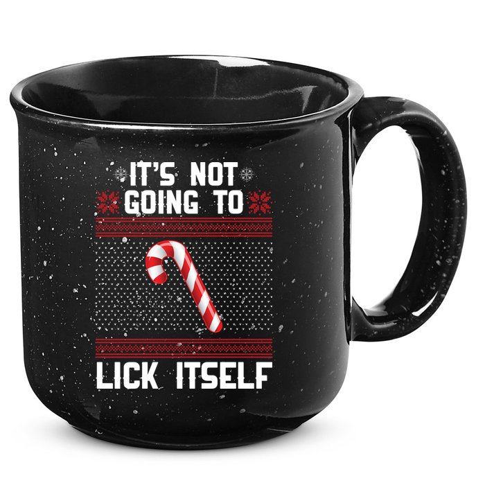 It's Not Going To Lick Itself Ugly Christmas Sweater 15oz Campfire Ceramic Mug
