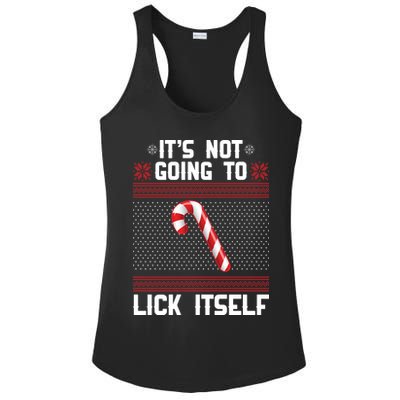 It's Not Going To Lick Itself Ugly Christmas Sweater Ladies PosiCharge Competitor Racerback Tank