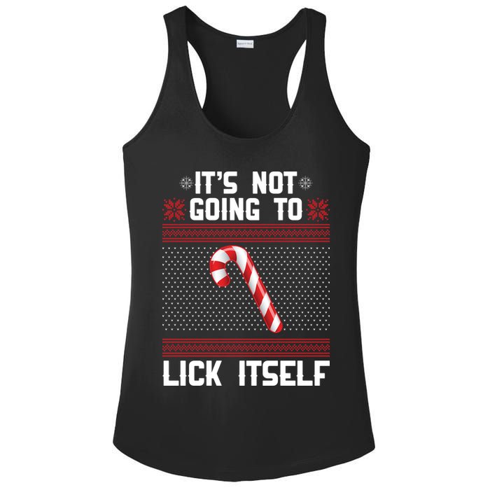 It's Not Going To Lick Itself Ugly Christmas Sweater Ladies PosiCharge Competitor Racerback Tank