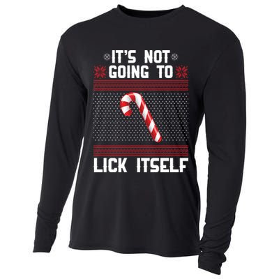It's Not Going To Lick Itself Ugly Christmas Sweater Cooling Performance Long Sleeve Crew