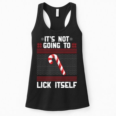 It's Not Going To Lick Itself Ugly Christmas Sweater Womens Tank Top