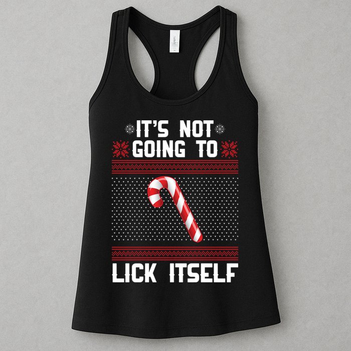 It's Not Going To Lick Itself Ugly Christmas Sweater Womens Tank Top
