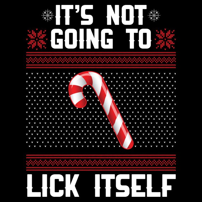 It's Not Going To Lick Itself Ugly Christmas Sweater Pom Pom 12in Knit Beanie