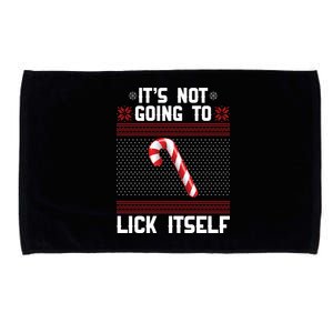 It's Not Going To Lick Itself Ugly Christmas Sweater Microfiber Hand Towel