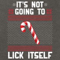 It's Not Going To Lick Itself Ugly Christmas Sweater Cotton Canvas Backpack