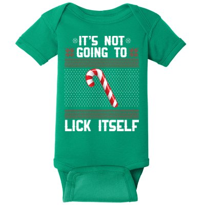 It's Not Going To Lick Itself Ugly Christmas Sweater Baby Bodysuit