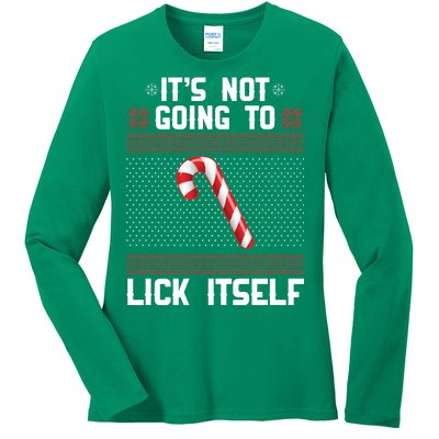 It's Not Going To Lick Itself Ugly Christmas Sweater Ladies Long Sleeve Shirt