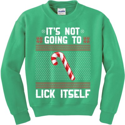 It's Not Going To Lick Itself Ugly Christmas Sweater Kids Sweatshirt