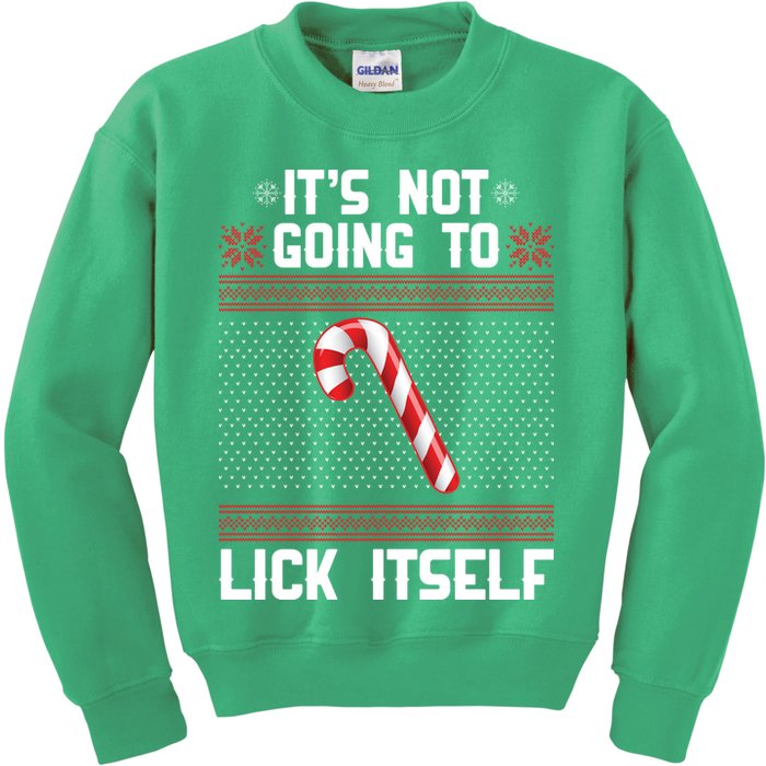It's Not Going To Lick Itself Ugly Christmas Sweater Kids Sweatshirt