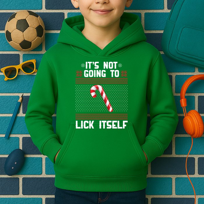 It's Not Going To Lick Itself Ugly Christmas Sweater Kids Hoodie