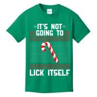 It's Not Going To Lick Itself Ugly Christmas Sweater Kids T-Shirt