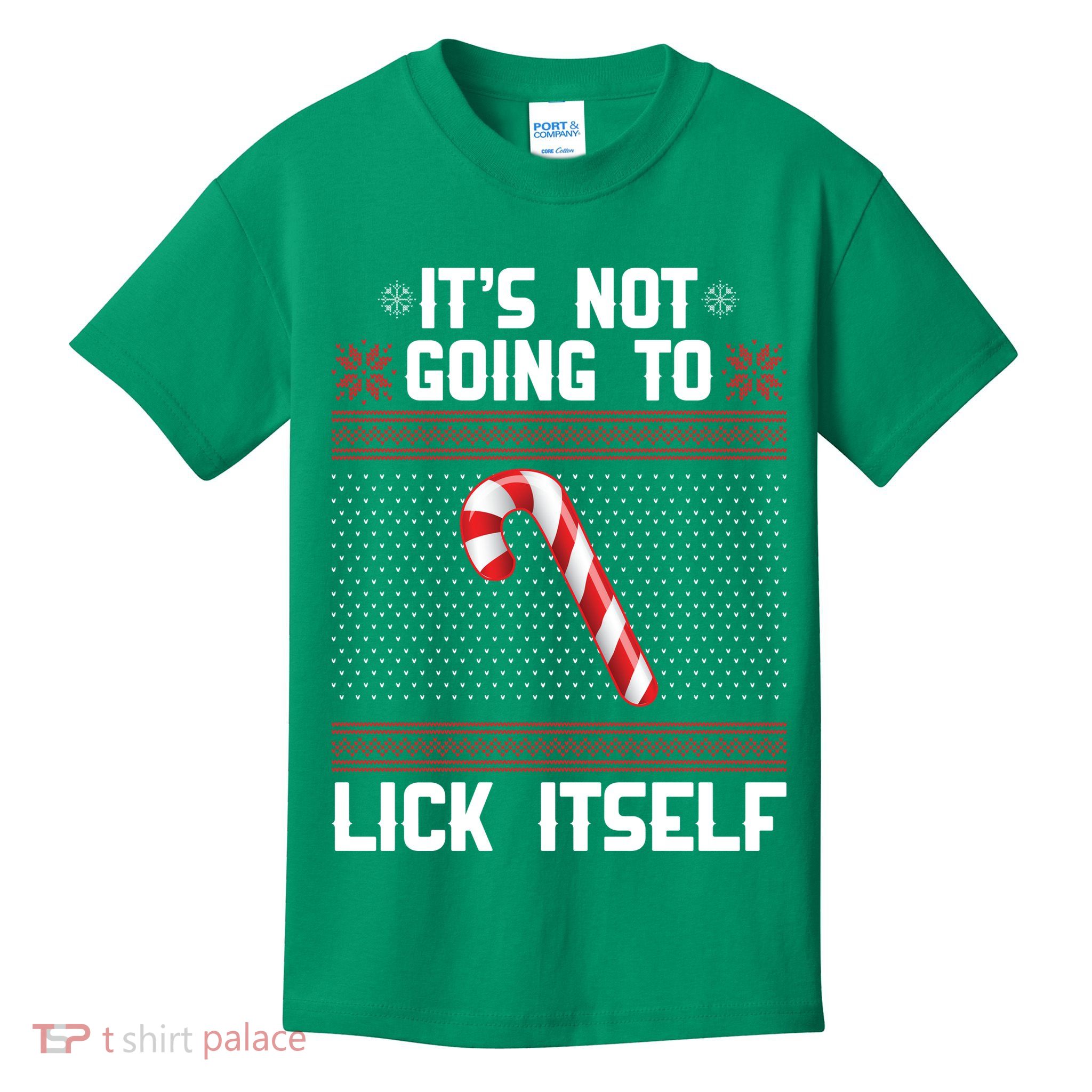 It's Not Going To Lick Itself Ugly Christmas Sweater Kids T-Shirt