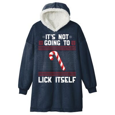 It's Not Going To Lick Itself Ugly Christmas Sweater Hooded Wearable Blanket