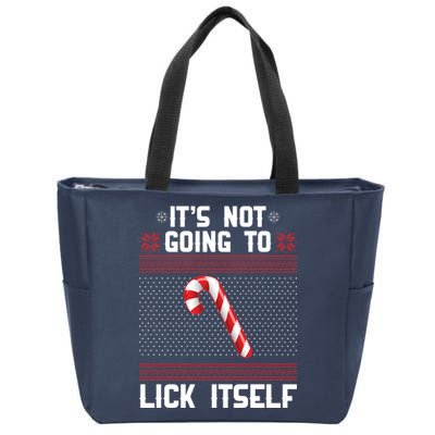 It's Not Going To Lick Itself Ugly Christmas Sweater Zip Tote Bag