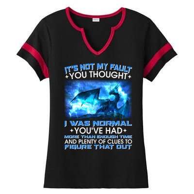 It's Not My Fault You Thought I Was Normal Lightning Dragon Ladies Halftime Notch Neck Tee