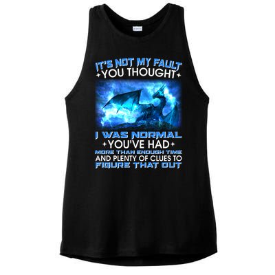 It's Not My Fault You Thought I Was Normal Lightning Dragon Ladies PosiCharge Tri-Blend Wicking Tank