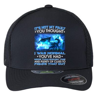 It's Not My Fault You Thought I Was Normal Lightning Dragon Flexfit Unipanel Trucker Cap
