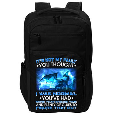 It's Not My Fault You Thought I Was Normal Lightning Dragon Impact Tech Backpack