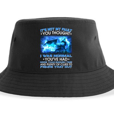 It's Not My Fault You Thought I Was Normal Lightning Dragon Sustainable Bucket Hat